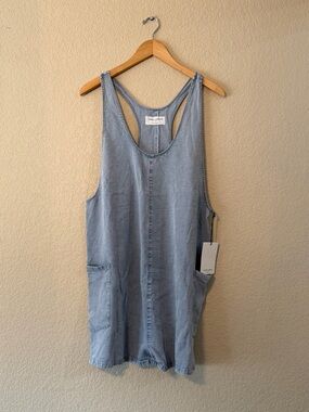Spiritual Gangster Hacienda Chambray Romper, Sz LG